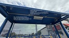 solar bus shelter seccurity Lighting